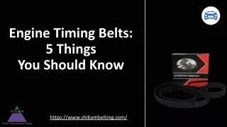 Engine Timing Belts_ 5 Things  You Should Know