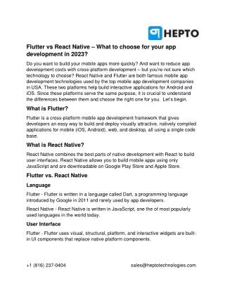 flutter vs react native what to choose for your