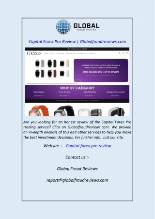 Capital Forex Pro Review Globalfraudreviews.com