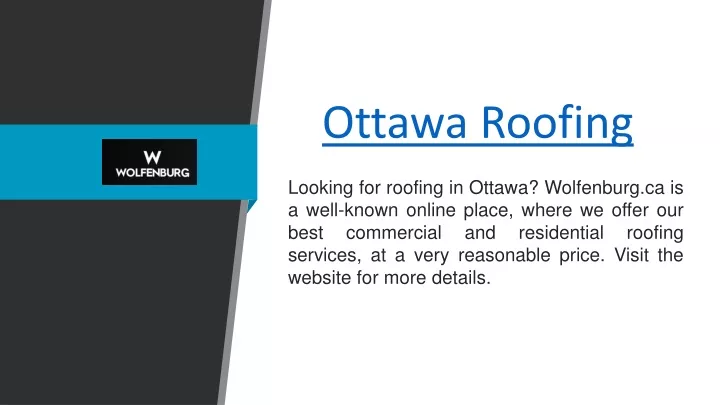 ottawa roofing