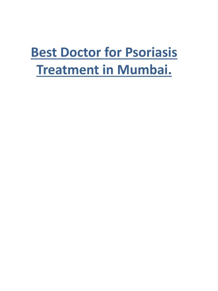 best doctor for psoriasis treatment in mumbai