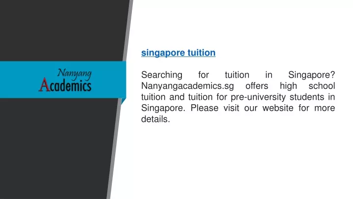 singapore tuition searching for tuition