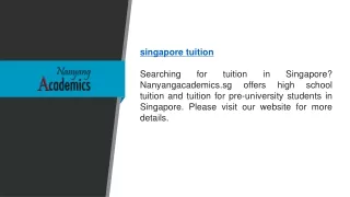Singapore Tuition  Nanyangacademics.sg