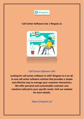 call center software uae ringstar io