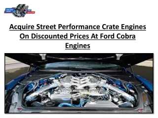 acquire street performance crate engines