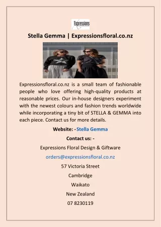 Stella Gemma | Expressionsfloral.co.nz