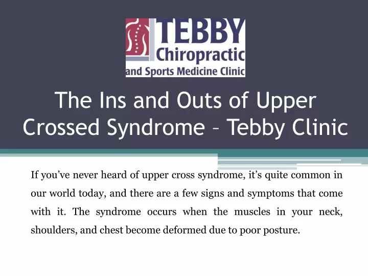 the ins and outs of upper crossed syndrome tebby clinic