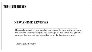 new anime reviews