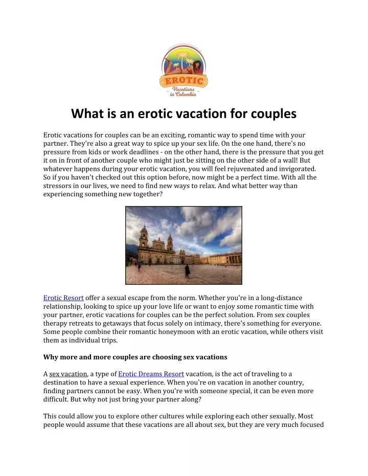 what is an erotic vacation for couples