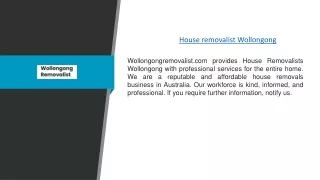 House Removalists Wollongong: Professional Services for the Entire Home