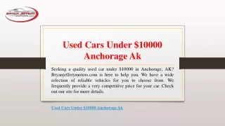 used cars under 10000 anchorage ak