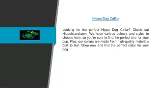 Hippo Dog Collar | Hippoisland.com