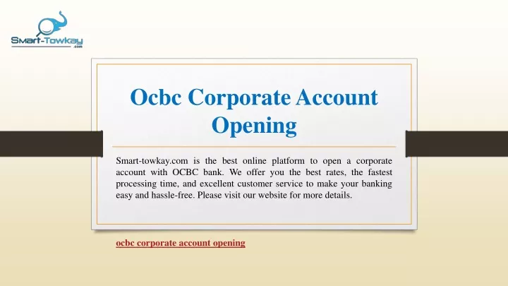 ocbc corporate account opening