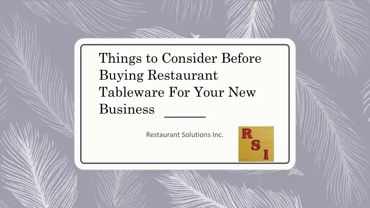 things to consider before buying restaurant tableware for your new business