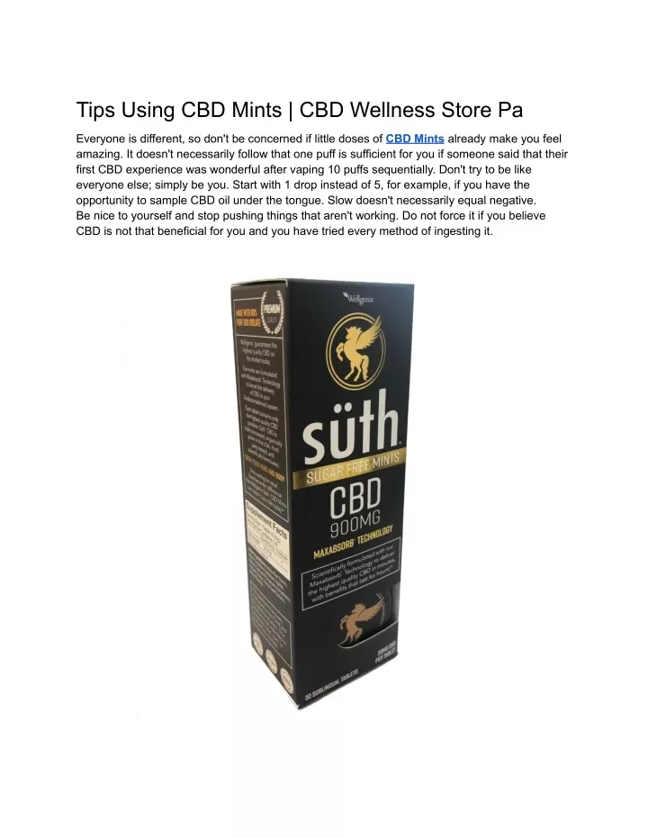 tips using cbd mints cbd wellness store pa