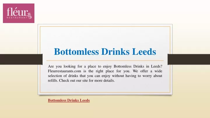 bottomless drinks leeds