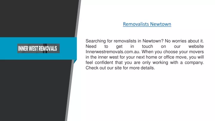 removalists newtown