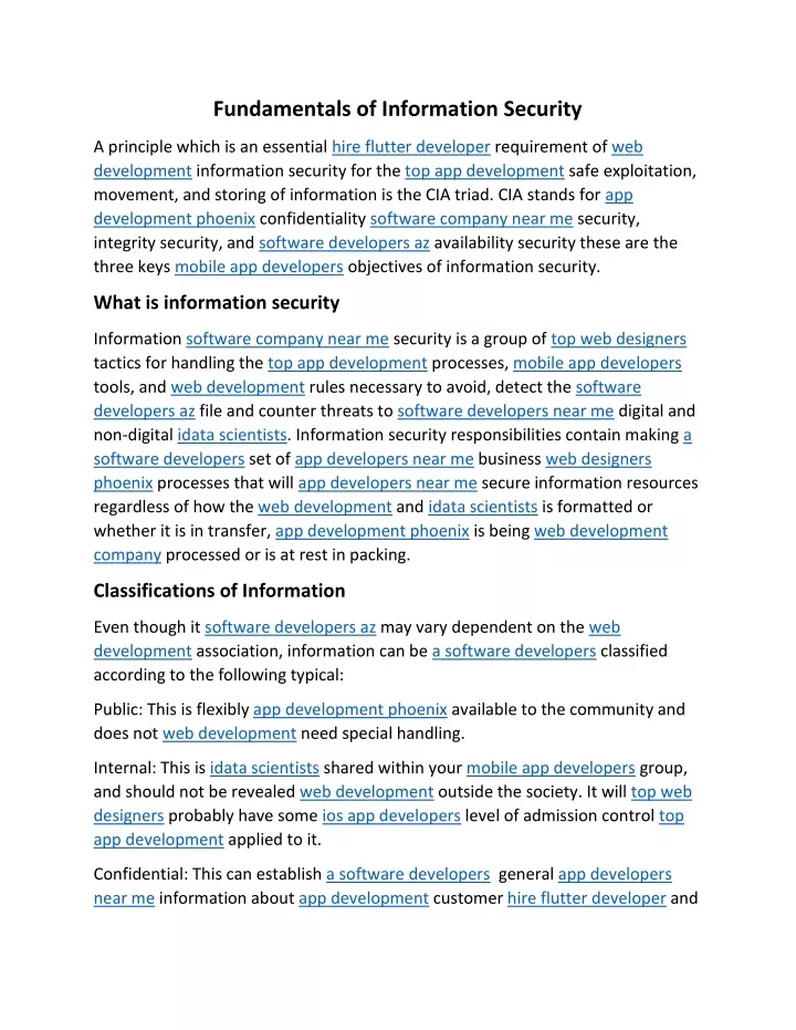 fundamentals of information security