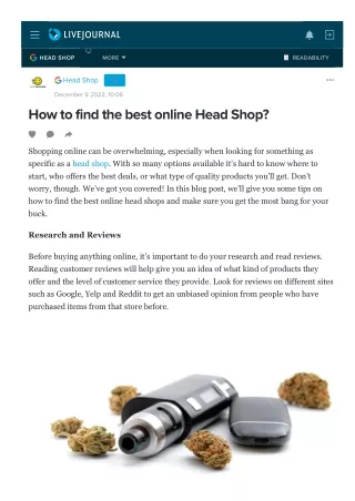 How to find the best online Head Shop?