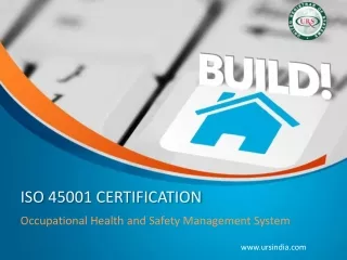 ISO 45001 Certification for Occupational Health and Safety