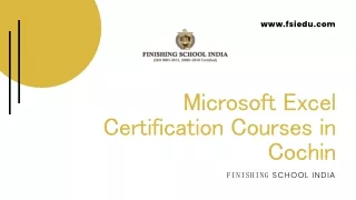 Microsoft Excel Certification Courses in Cochin