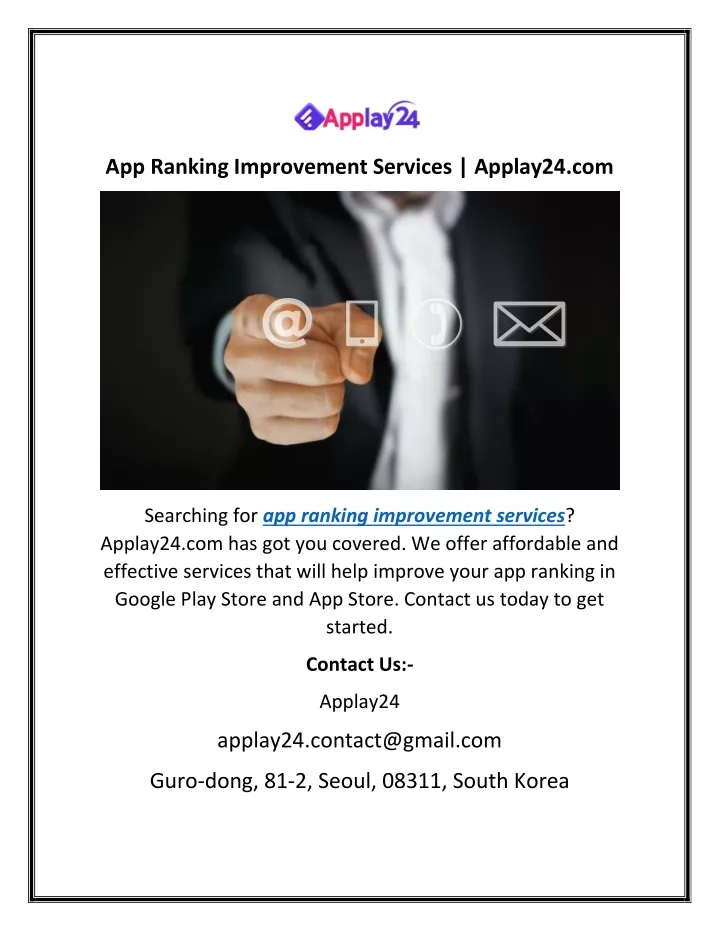 app ranking improvement services applay24 com