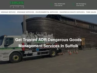 Get Trusted ADR Dangerous Goods Management Services In Suffolk