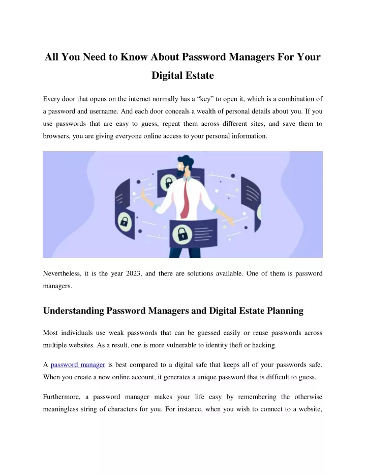 all you need to know about password managers