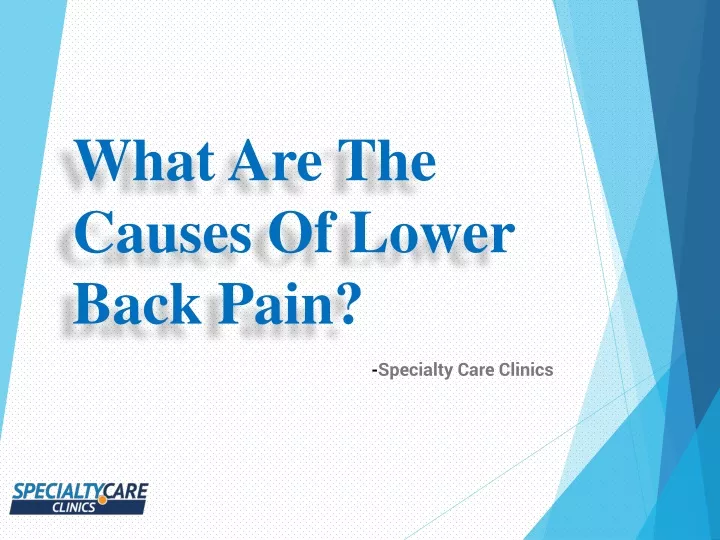 what are the causes of lower back pain