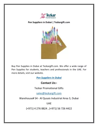 Pen Suppliers in Dubai | Tezkargift.com