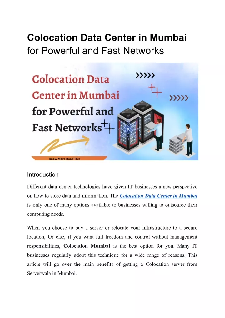colocation data center in mumbai for powerful