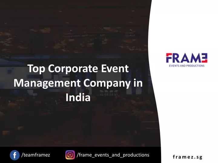 top corporate event management company in india