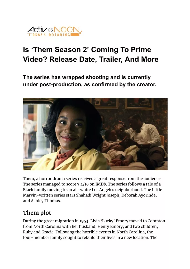 is them season 2 coming to prime video release