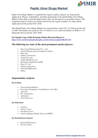 peptic ulcer drugs market peptic ulcer drugs