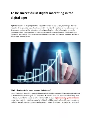 to be successful in digital marketing