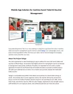 Mobile App Solution for Cashless Event Ticket & Voucher Management - slide 1
