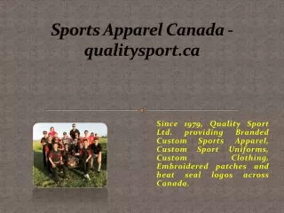 Sports Apparel Canada - qualitysport.ca