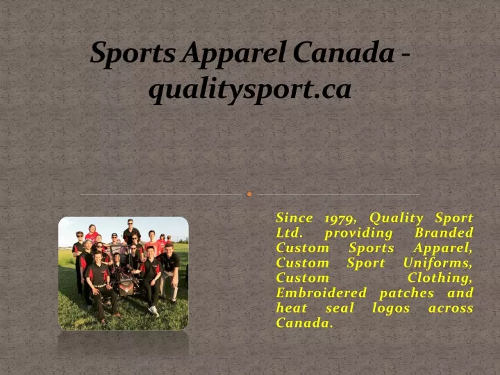 sports apparel canada qualitysport ca
