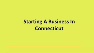 Starting a business in Connecticut