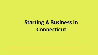 starting a business in connecticut