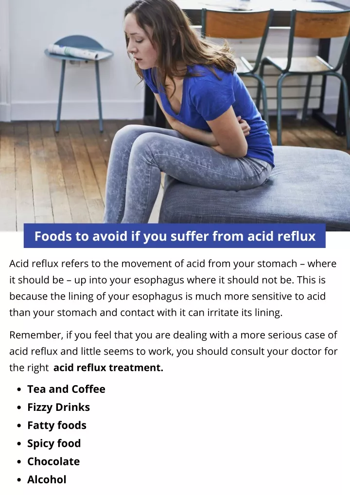 foods to avoid if you suffer from acid reflux