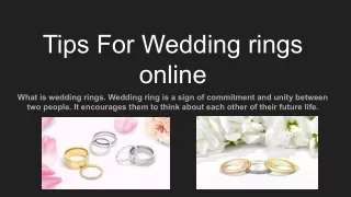Tips About Wedding Rings Online