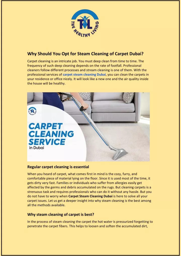 why should you opt for steam cleaning of carpet