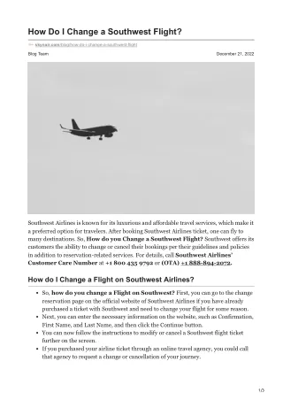 how do i change a southwest flight