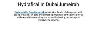 hydrafical in dubai jumeirah
