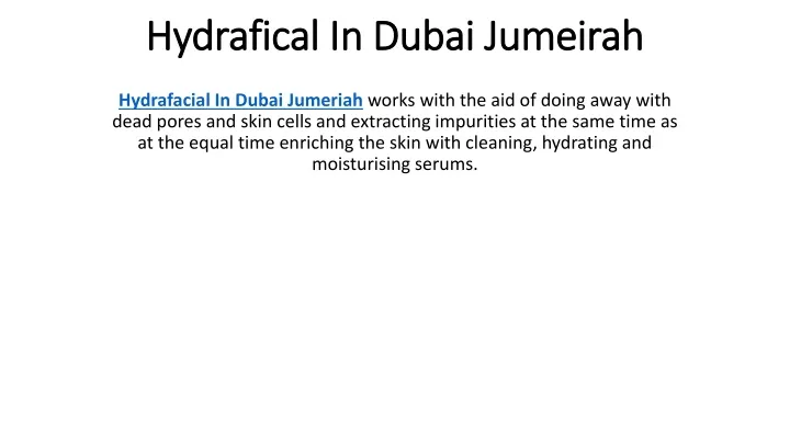 hydrafical in dubai jumeirah