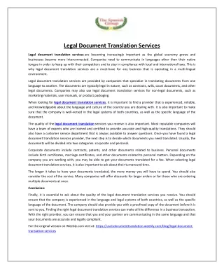 legal document translation services