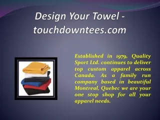 Design Your Towel - touchdowntees.com