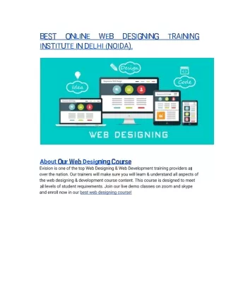 BEST ONLINE WEB DESIGNING TRAINING INSTITUTE IN DELHI (NOIDA).