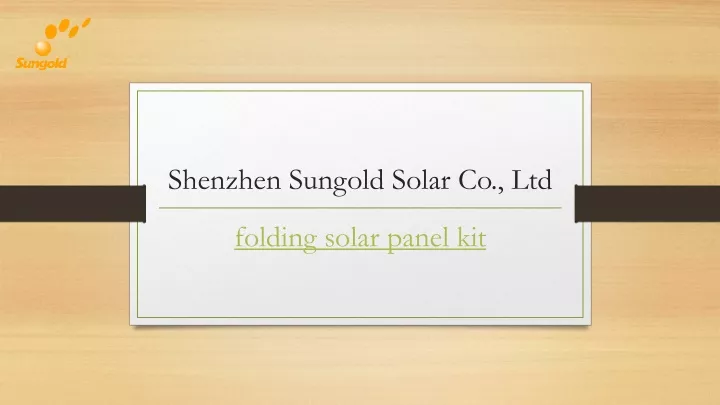shenzhen sungold solar co ltd